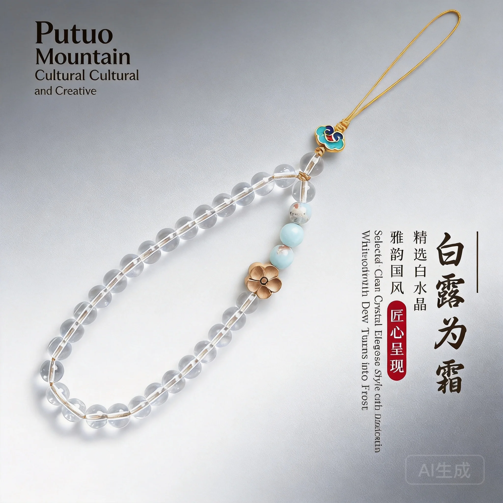 Chinese Style Lucky Auspicious Clear Quartz Beaded Wrist Phone Lanyard Anti Lost Enamel Cloud Flower Decor Phone Strap Blessing
Chinese Style Lucky Auspicious Clear Quartz Beaded Wrist Phone Lanyard Anti Lost Enamel Cloud Flower Decor Phone Strap Blessing