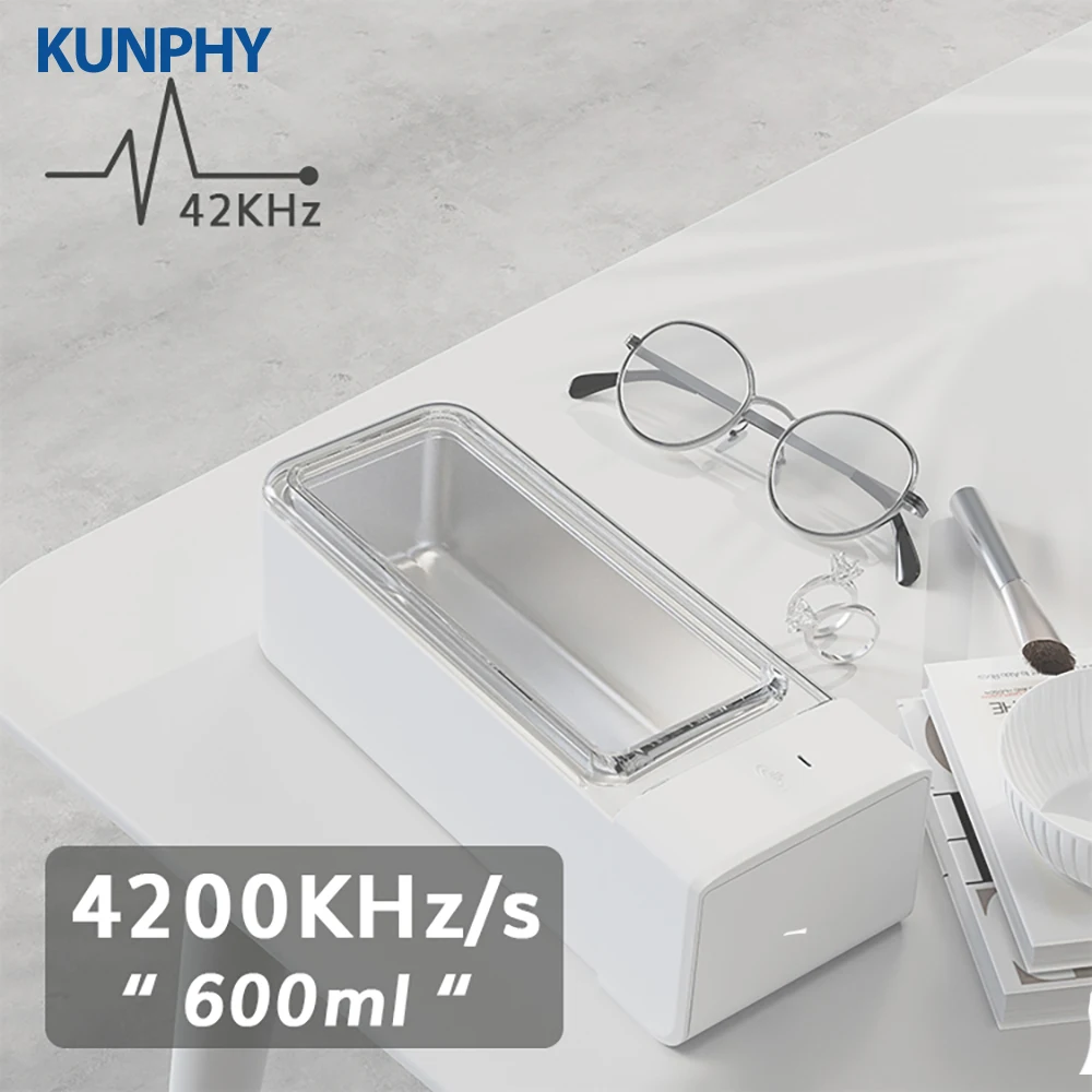 KUNPHY Sonic Jewelry Cleaner Professional Sonic Cleaner Machine 42kHZ 20 Oz Glasses Cleaner for Retainer Jewelry Ring Dentures
KUNPHY Sonic Jewelry Cleaner Professional Sonic Cleaner Machine 42kHZ 20 Oz Glasses Cleaner for Retainer Jewelry Ring Dentures