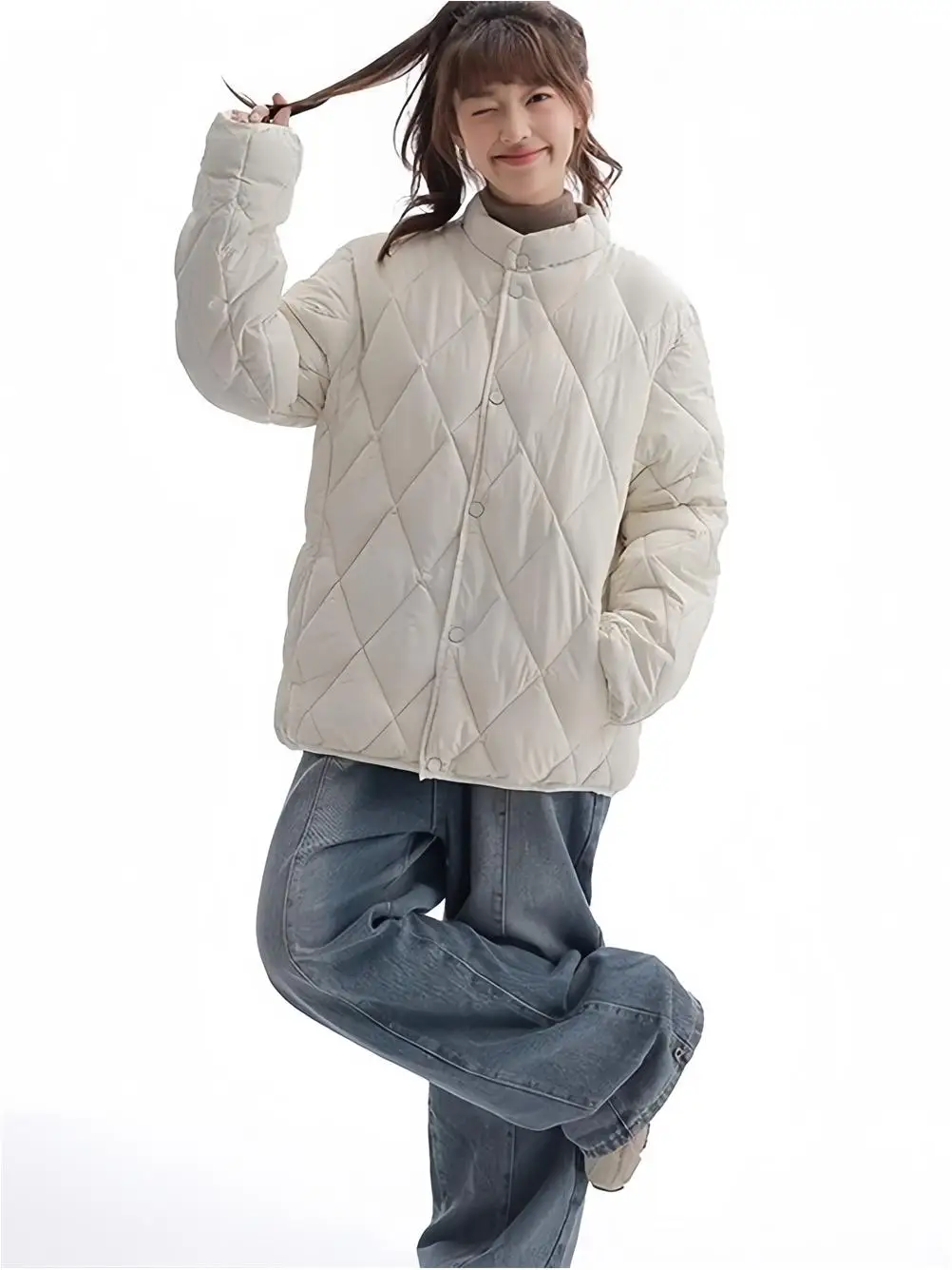 Loose Fit Thickened Winter Jacket Women's Japanese Style Cotton Coat Retro Fashion Quilted Warm Outerwear for the Cold Months
Loose Fit Thickened Winter Jacket Women's Japanese Style Cotton Coat Retro Fashion Quilted Warm Outerwear for the Cold Months