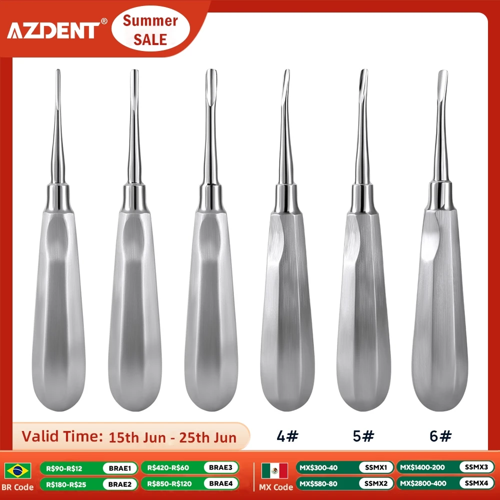 AZDENT Dental Teeth Elevator Surgical Tooth Extraction Tool Stright Curved Stainless Steel Dentistry Lab Instrument Dentists
AZDENT Dental Teeth Elevator Surgical Tooth Extraction Tool Stright Curved Stainless Steel Dentistry Lab Instrument Dentists