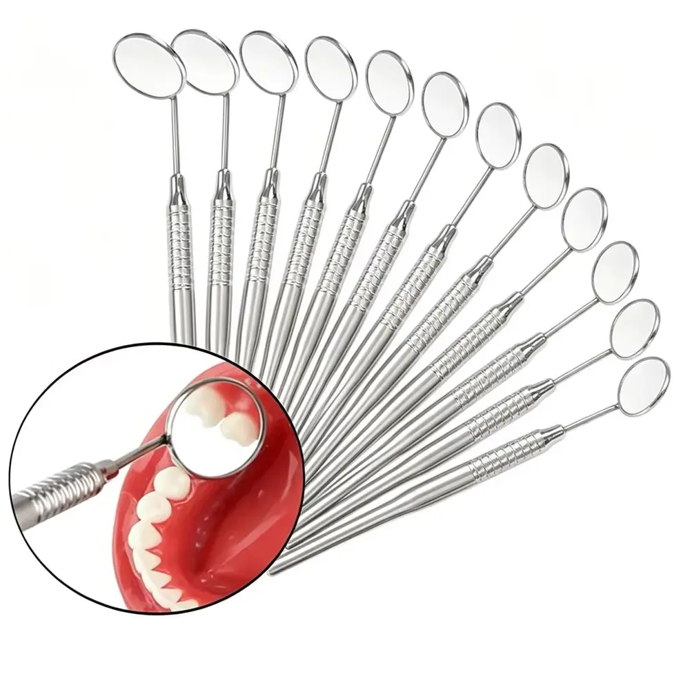 10 Piece Autoclavable Dental Mouth Mirrors with Reflective Surface and Handle for Oral Examination and Tooth Whitening
10 Piece Autoclavable Dental Mouth Mirrors with Reflective Surface and Handle for Oral Examination and Tooth Whitening