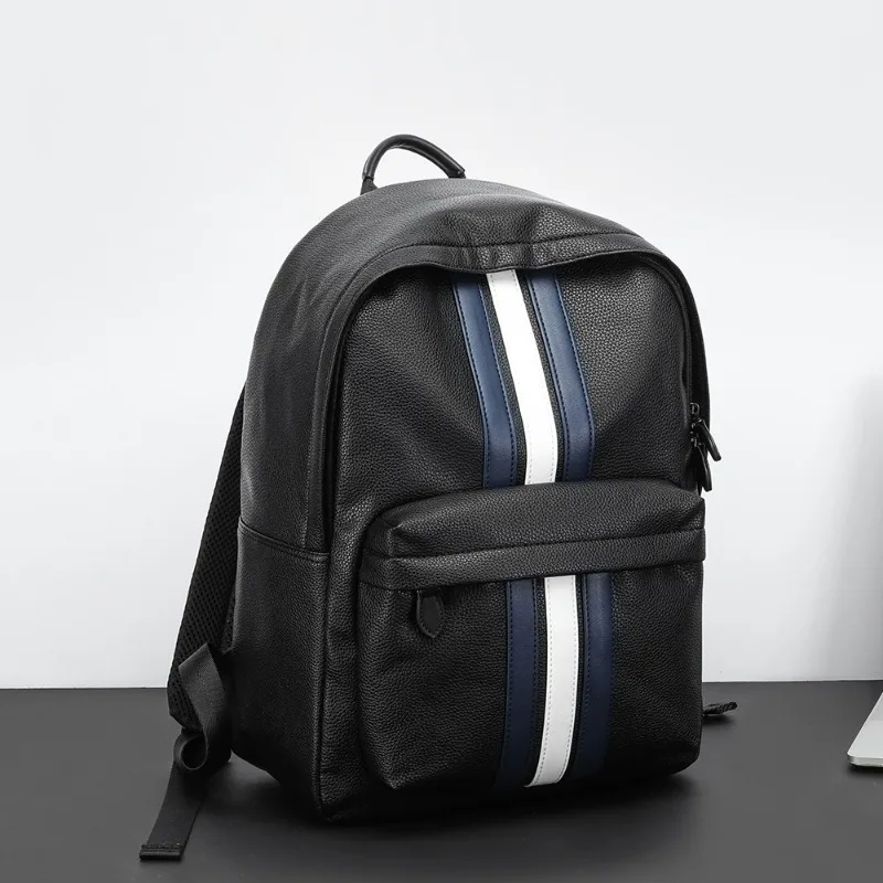 Модный полосатый рюкзак для мужчин, роскошный мужской рюкзак из искусственной кожи, деловые 14-дюймовые сумки для ноутбука, большой вместительный рюкзак, школьный рюкзак
Модный полосатый рюкзак для мужчин, роскошный мужской рюкзак из искусственной кожи, деловые 14-дюймовые сумки для ноутбука, большой вместительный рюкзак, школьный рюкзак