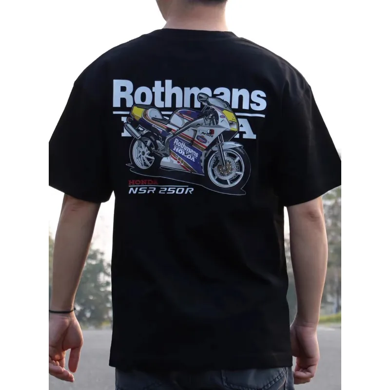 Двухтактный пожарно-гоночный автомобиль Honda NSR250P4 и Loafmen HRC для совместной работы, артиментальная хлопковая тяжелая повседневная футболка с короткими рукавами
Двухтактный пожарно-гоночный автомобиль Honda NSR250P4 и Loafmen HRC для совместной работы, артиментальная хлопковая тяжелая повседневная футболка с короткими рукавами