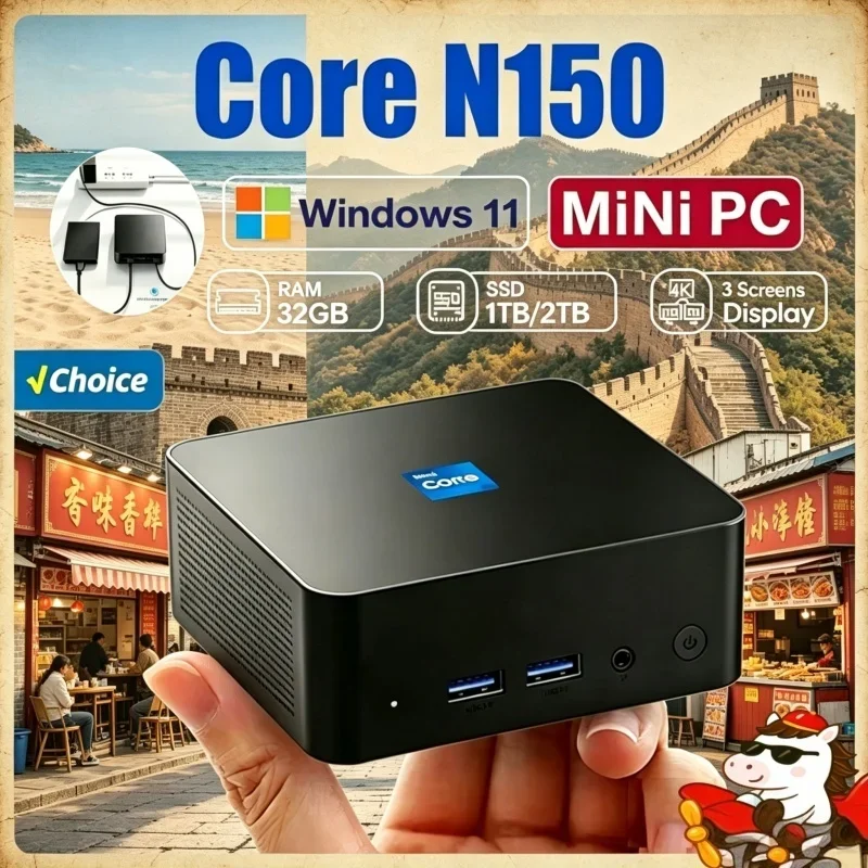 2026 Ethereal Core N150 MINI PC Windows 11 Pro Frail Pocket Sized Workstation RAM 1TB SSD WIFI 6 BT5.2 4K HD Mini Gaming Office
2026 Ethereal Core N150 MINI PC Windows 11 Pro Frail Pocket Sized Workstation RAM 1TB SSD WIFI 6 BT5.2 4K HD Mini Gaming Office