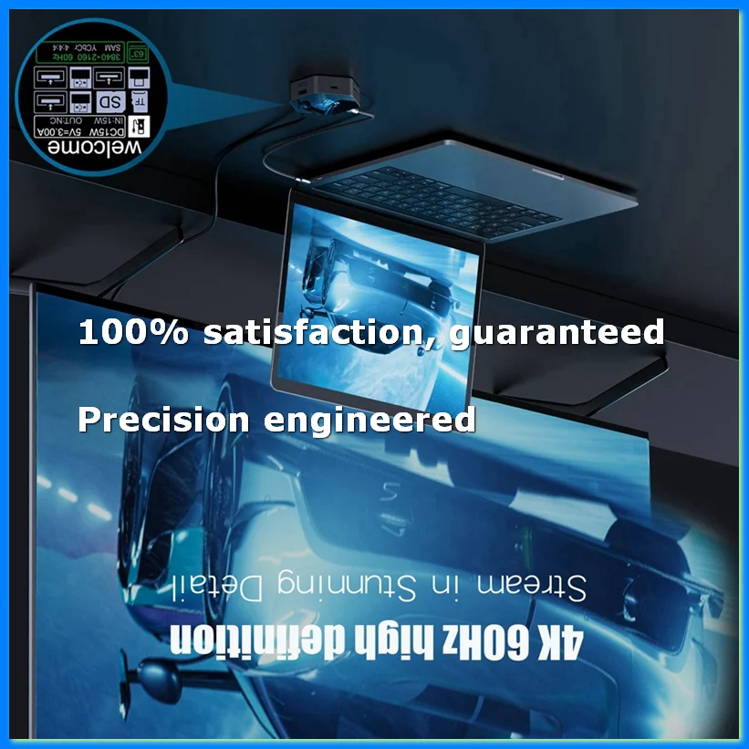 Eight in One Docking Station Type C Smart Display 4K 60HZ Multi Port Hub Splitter USB 3.1 TF SD Card Reader USB Extender-A07G
Eight in One Docking Station Type C Smart Display 4K 60HZ Multi Port Hub Splitter USB 3.1 TF SD Card Reader USB Extender-A07G