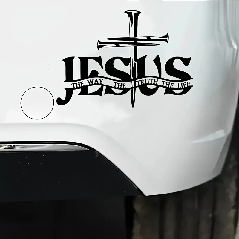 Decorative Decal For Car & Laptop "JESUS - The Way The Truth The Life" Cross Nail Pattern Adhesive Sticker
Decorative Decal For Car & Laptop "JESUS - The Way The Truth The Life" Cross Nail Pattern Adhesive Sticker