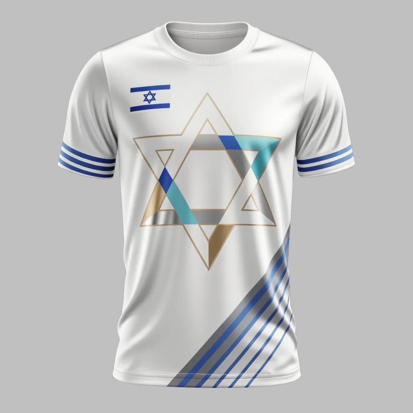 Men's/women's sports short-sleeved training wear, casual T-shirt, 3D printed Israeli emblem, quick-drying and breathable
Men's/women's sports short-sleeved training wear, casual T-shirt, 3D printed Israeli emblem, quick-drying and breathable