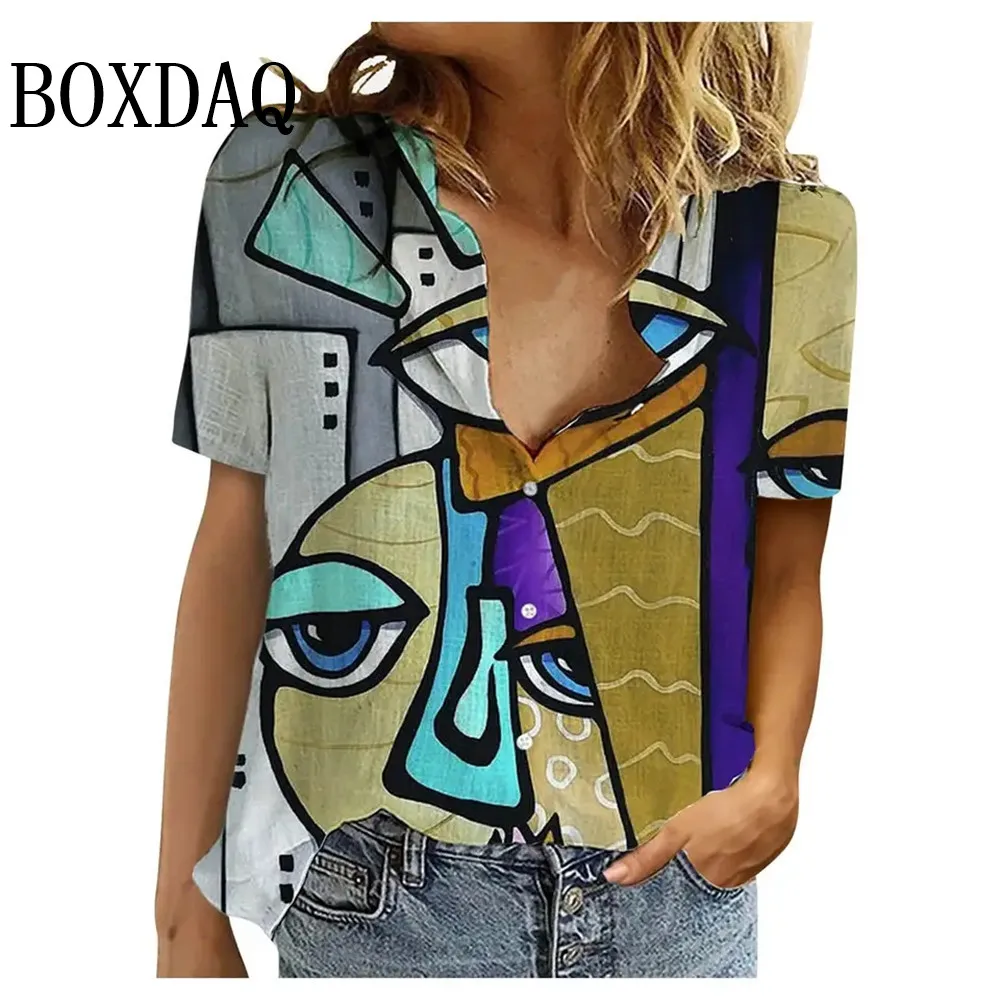 Fashionable Bohemian Abstract Character Avatar Printed Women's Blouse Shirt Summer Fashion Streetwear Casual Tops For Women 2025
Fashionable Bohemian Abstract Character Avatar Printed Women's Blouse Shirt Summer Fashion Streetwear Casual Tops For Women 2025