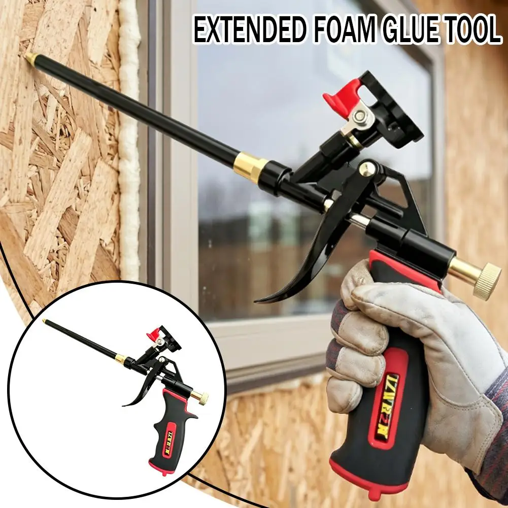 Extended Long Tube Foam Caulk Gun Adjustable Flow Brass Nozzle Insulation Foam Spray Gun For Window Door Sealing Construction
Extended Long Tube Foam Caulk Gun Adjustable Flow Brass Nozzle Insulation Foam Spray Gun For Window Door Sealing Construction