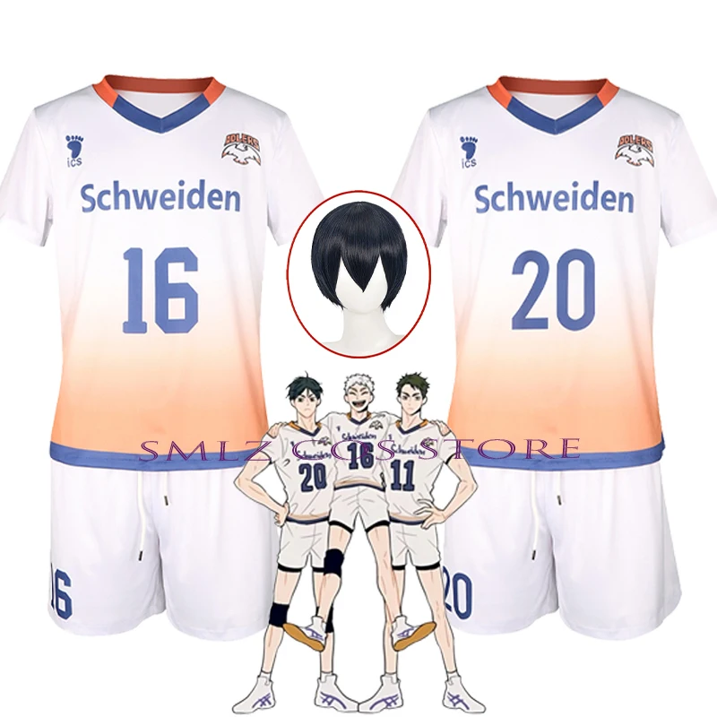 Ushijima Wakatoshi Cosplay Anime Costume Jersey High School Volleyball NO 16 20 Uniform AD Club Tobio Kageyama Coat T-shirt Set
Ushijima Wakatoshi Cosplay Anime Costume Jersey High School Volleyball NO 16 20 Uniform AD Club Tobio Kageyama Coat T-shirt Set