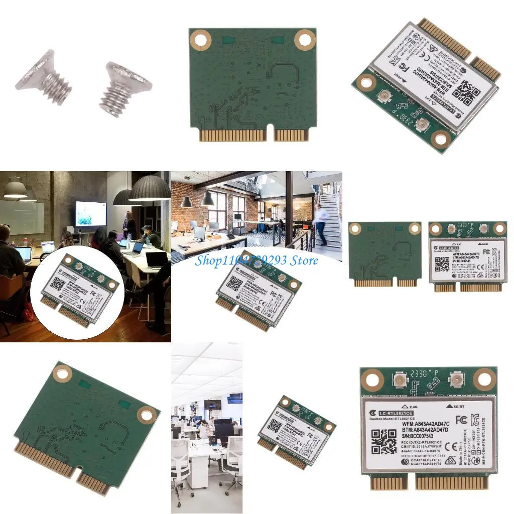 Y2GD 2,4 ГГц/5 ГГц 802.11AC беспроводные сети карты mini pcie rtl8821ce Высокоскоростная передача для Terransforce 
Y2GD 2,4 ГГц/5 ГГц 802.11AC беспроводные сети карты mini pcie rtl8821ce Высокоскоростная передача для Terransforce