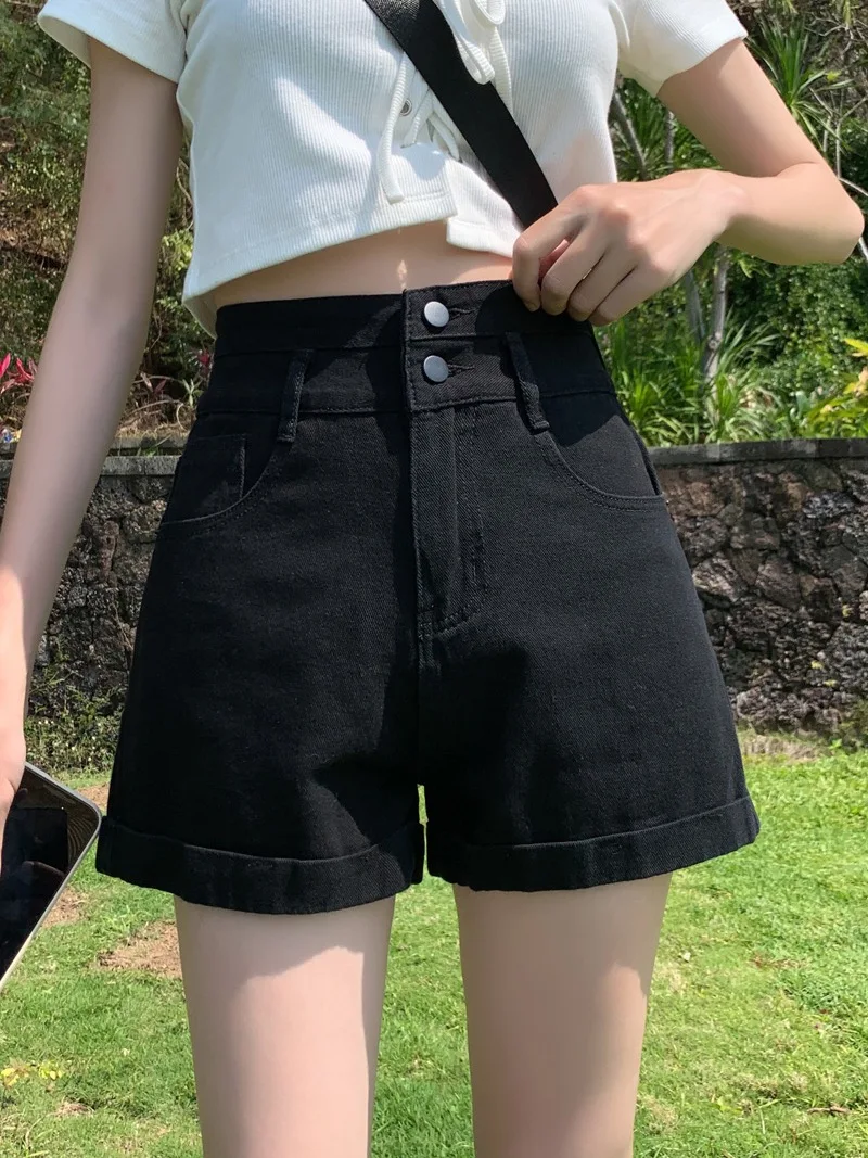 High Waist A-Line Denim Shorts plus Size Women's Summer New Style Design Sensation Slimming Loose Fit Hot Pants
High Waist A-Line Denim Shorts plus Size Women's Summer New Style Design Sensation Slimming Loose Fit Hot Pants
