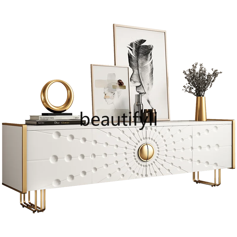 Italian light luxury TV cabinet coffee table combination modern villa living room storage side cabinet
Italian light luxury TV cabinet coffee table combination modern villa living room storage side cabinet
