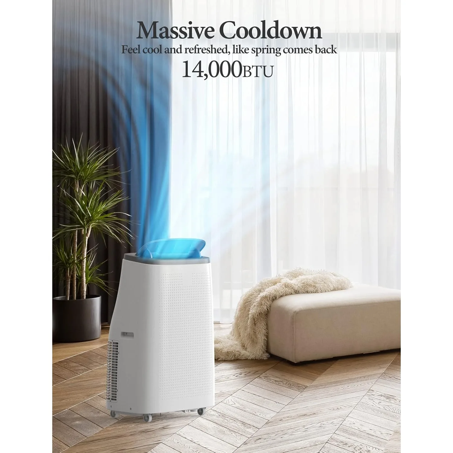 14000 BTU Portable Air Conditioner, 3-in-1 Fan & Dehumidifier, Quiet Operation & Sleep Mode, Mobile AC Unit, Custom
14000 BTU Portable Air Conditioner, 3-in-1 Fan & Dehumidifier, Quiet Operation & Sleep Mode, Mobile AC Unit, Custom
