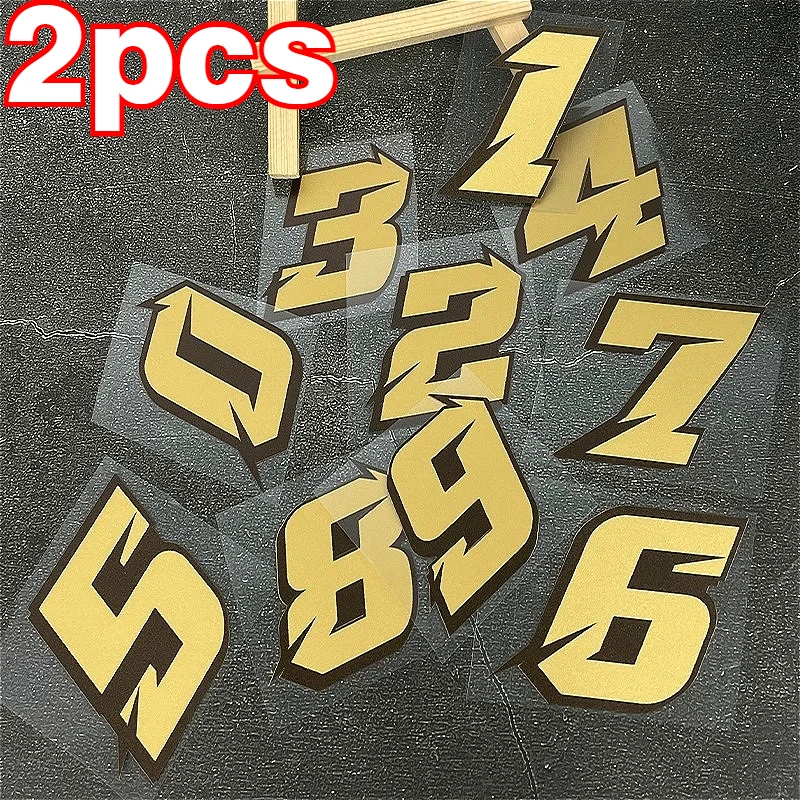 2pcs Matte Gold Number 0-9 Motorcycle Stickers Waterproof for DIY Front Fairing Fender Fuel Tank Helmet Windshield Vinyl Decals
2pcs Matte Gold Number 0-9 Motorcycle Stickers Waterproof for DIY Front Fairing Fender Fuel Tank Helmet Windshield Vinyl Decals