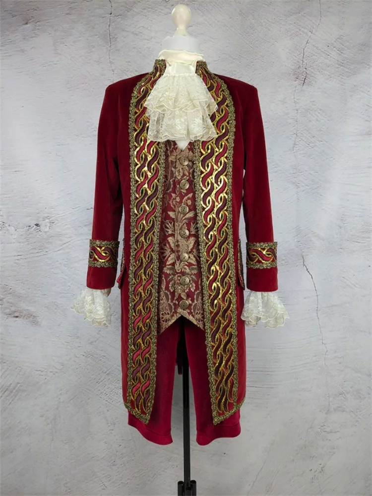 17th Century Men's Red Rococo Baroque Costume European French Court Luxurious Aristocratic Masquerade Ball Gown
17th Century Men's Red Rococo Baroque Costume European French Court Luxurious Aristocratic Masquerade Ball Gown