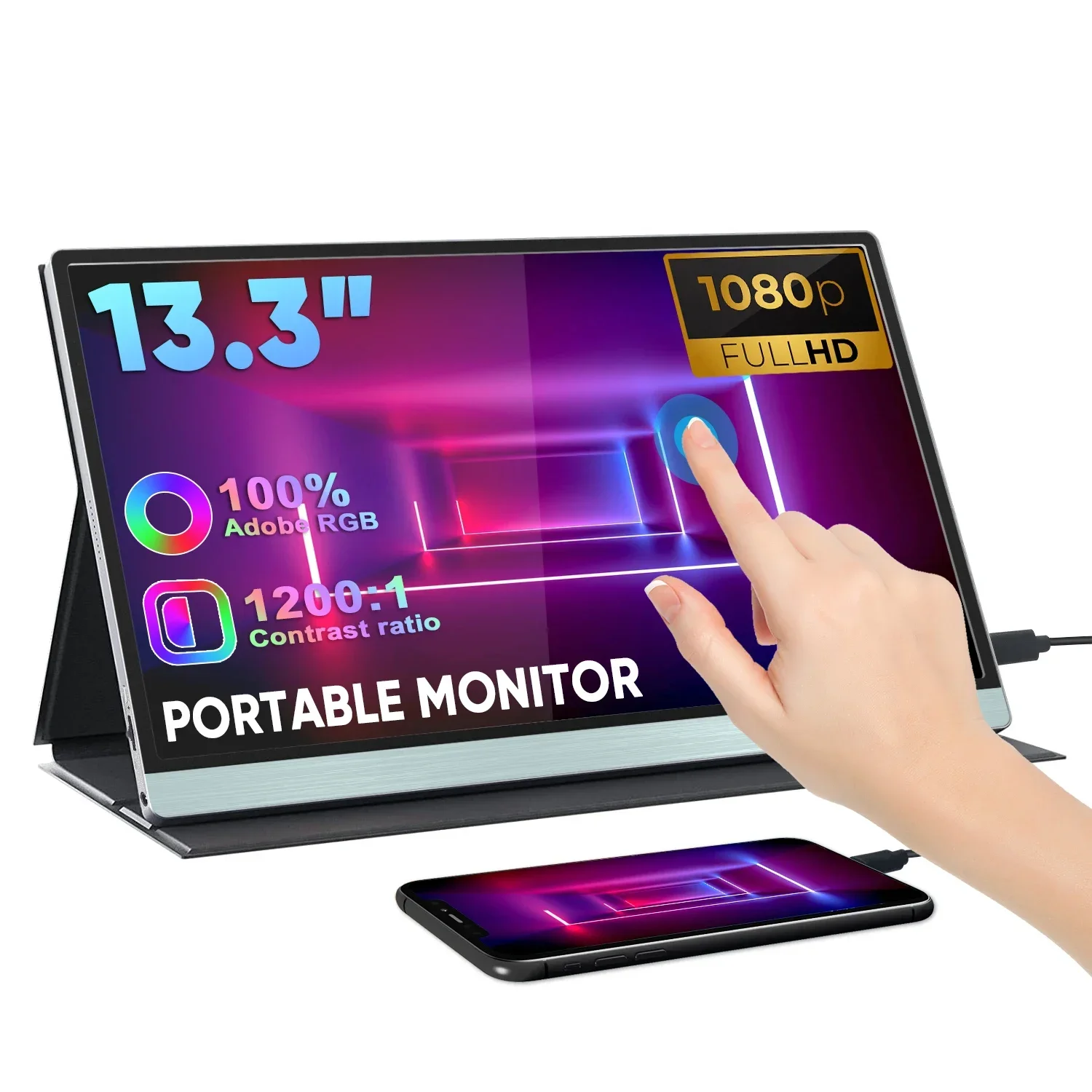 SIBOLAN 13.3 Inch Portable USB Type-C FHD IPS 10-Point Touch LCD Features Touchscreen Laptop Travel
SIBOLAN 13.3 Inch Portable USB Type-C FHD IPS 10-Point Touch LCD Features Touchscreen Laptop Travel
