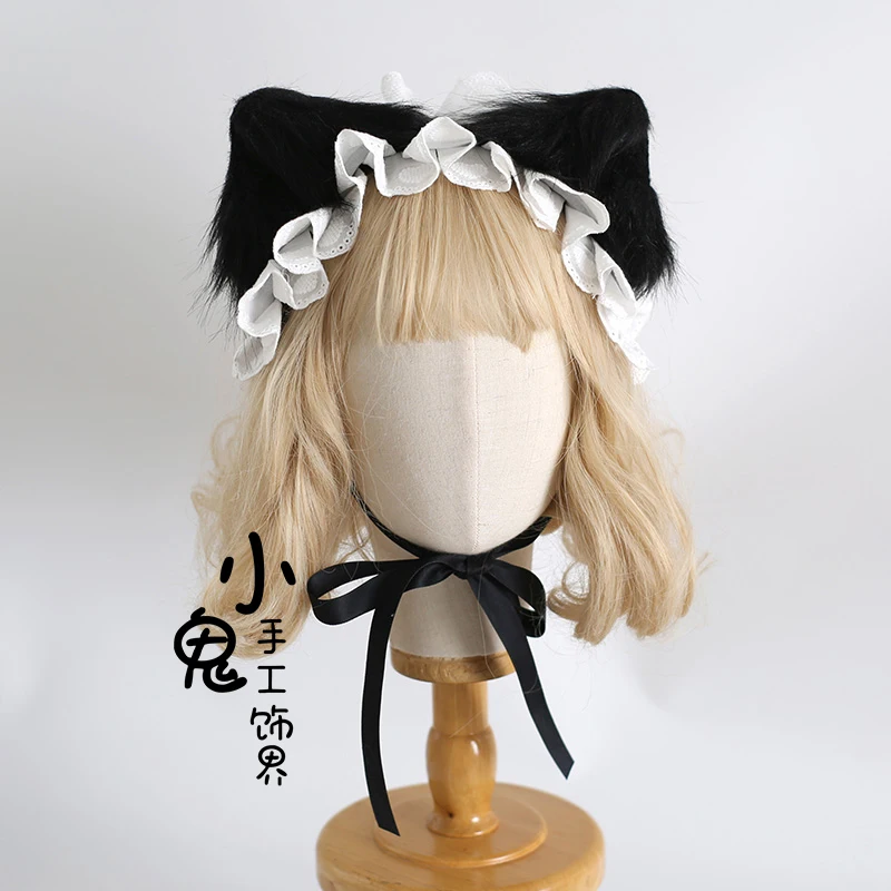 Original Lolita Maid Black and White Cat Ear Headband Bow Hairpin Kc Animal Ear Headgear Lolita Ear Headband Moon Hair
Original Lolita Maid Black and White Cat Ear Headband Bow Hairpin Kc Animal Ear Headgear Lolita Ear Headband Moon Hair