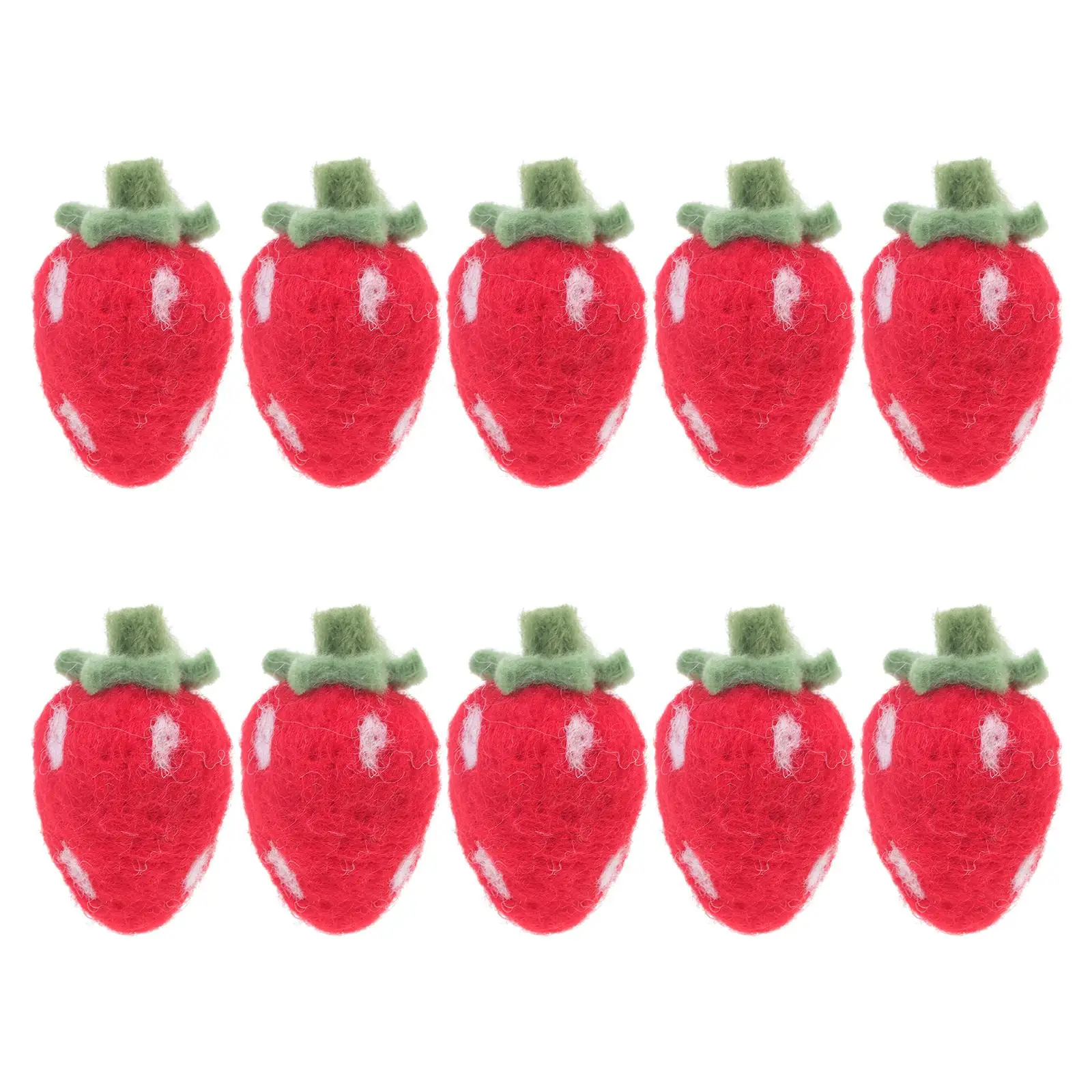 10 Pcs Wool Felt Crafts Strawberry Shaped Balls DIY Handmade Accessories Home Decor Kids Room Ornament Cartoon Gift Idea
10 Pcs Wool Felt Crafts Strawberry Shaped Balls DIY Handmade Accessories Home Decor Kids Room Ornament Cartoon Gift Idea
