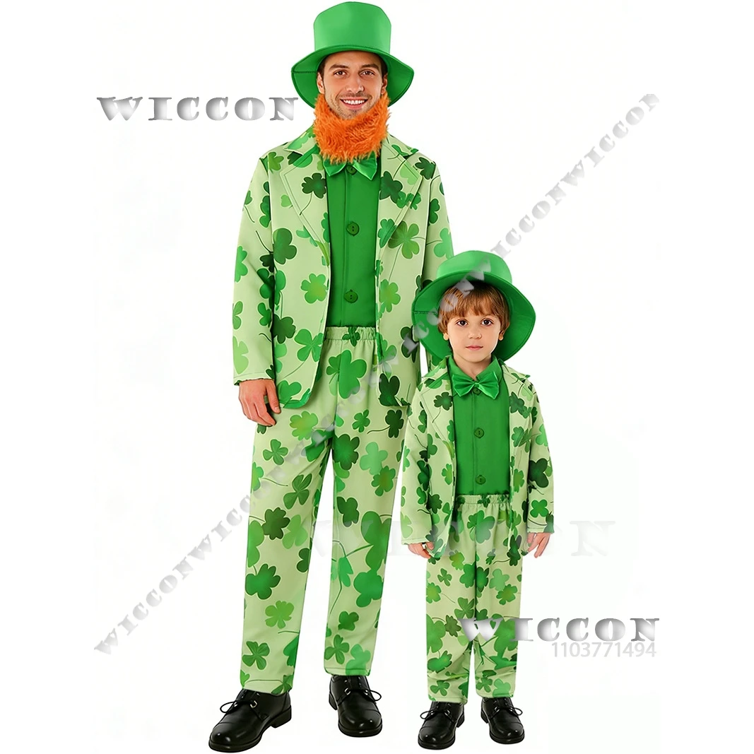 St. Patrick's Day Irish Shamrock Set Children's Party Stage Performance Kid Green Suit Traditional Festival Hat Navidad Carnaval
St. Patrick's Day Irish Shamrock Set Children's Party Stage Performance Kid Green Suit Traditional Festival Hat Navidad Carnaval