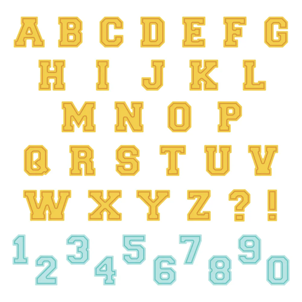 Varsity Alphabet Metal Cutting Dies for DIY Making Card Scrapbook Embossed Paper Album Craft Supplies Template Decoration
Varsity Alphabet Metal Cutting Dies for DIY Making Card Scrapbook Embossed Paper Album Craft Supplies Template Decoration