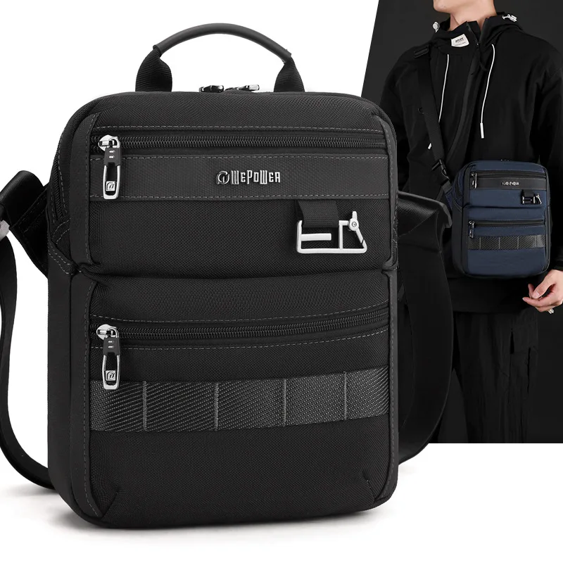 Повседневная и легкая мужская сумка через плечо на одно плечо с несколькими отделениями, деловая многофункциональная дорожная сумка через плечо 
Повседневная и легкая мужская сумка через плечо на одно плечо с несколькими отделениями, деловая многофункциональная дорожная сумка через плечо