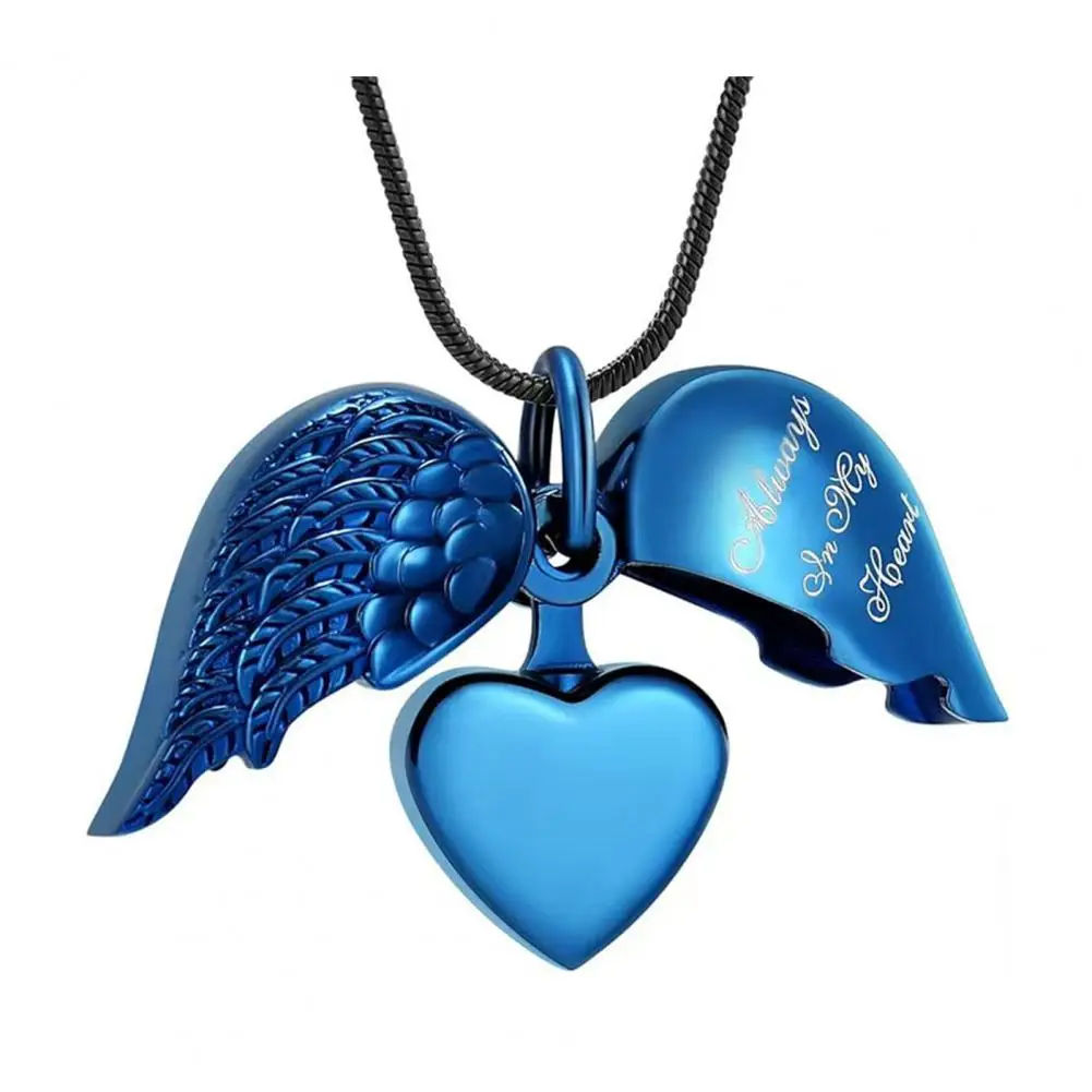 Pendant Necklace Heart-Shaped Angel Wings Charm Souvenir Necklace Stainless Steel Lightweight Pet Urn Necklace
Pendant Necklace Heart-Shaped Angel Wings Charm Souvenir Necklace Stainless Steel Lightweight Pet Urn Necklace