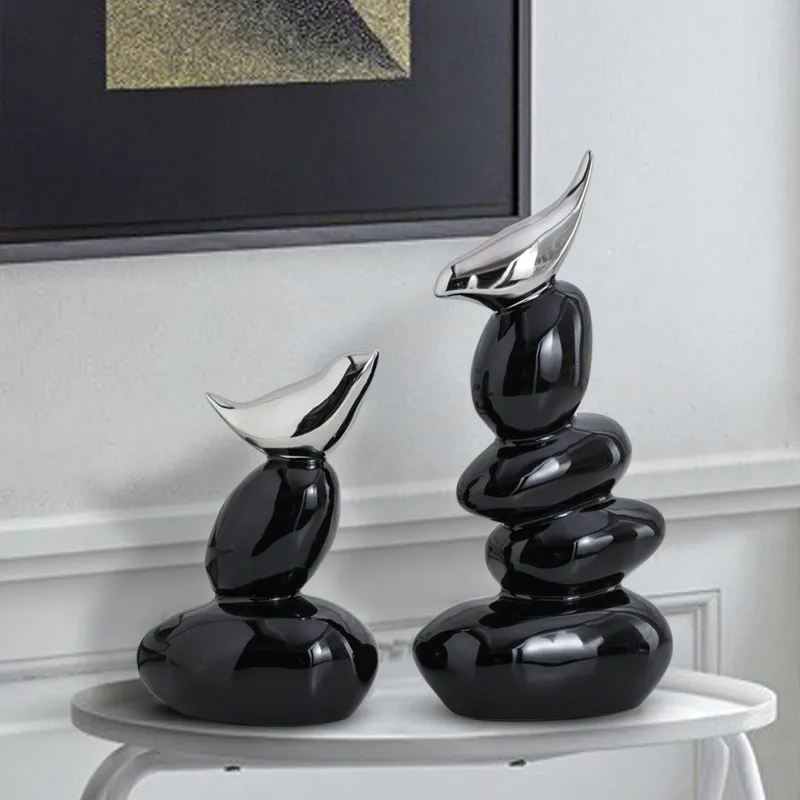 Chinese Black White Bird Ceramic Ornaments Home Livingroom Desktop Figurines Crafts TV Cabinet Furnishing Decoration
Chinese Black White Bird Ceramic Ornaments Home Livingroom Desktop Figurines Crafts TV Cabinet Furnishing Decoration