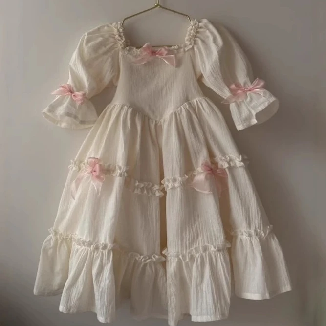Girls Skirt 2025 Autumn New Children's Clothes Girls Baby French Bow Palace Style Lace Up Dress Casual Simple All Match
Girls Skirt 2025 Autumn New Children's Clothes Girls Baby French Bow Palace Style Lace Up Dress Casual Simple All Match