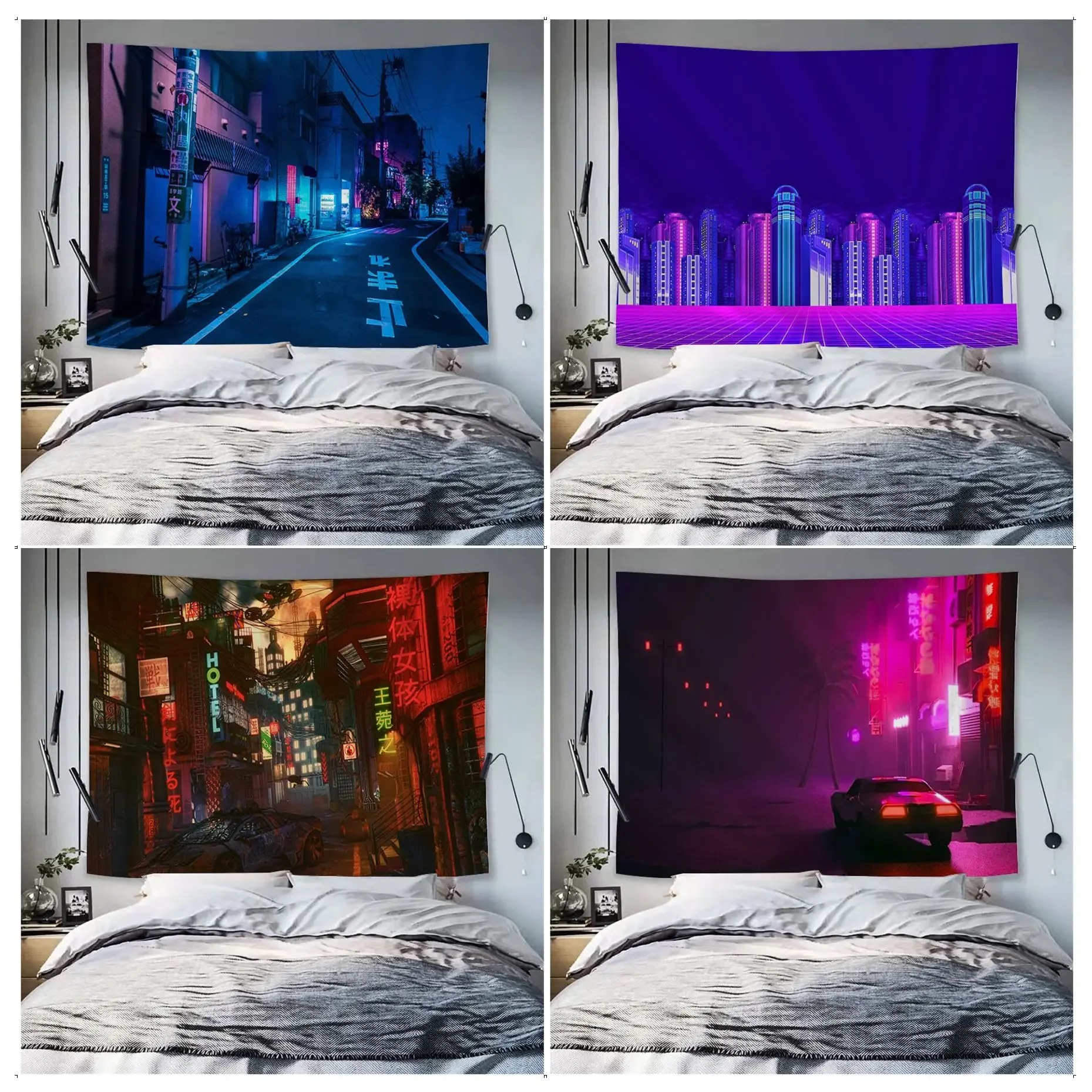 Night Neon City Street Colorful Tapestry Wall Hanging Japanese Wall Tapestry Anime Wall Art Decor
Night Neon City Street Colorful Tapestry Wall Hanging Japanese Wall Tapestry Anime Wall Art Decor
