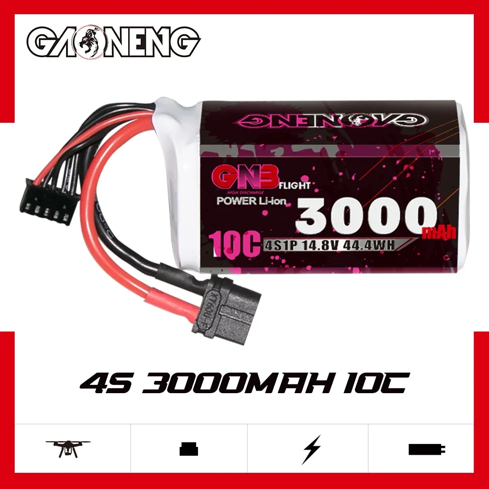 GAONENG GNB 3000mAh 4S 10C 20C 14.8V XT60 18650 Li-ion Battery 180mm to 330mm Brushless FPV
GAONENG GNB 3000mAh 4S 10C 20C 14.8V XT60 18650 Li-ion Battery 180mm to 330mm Brushless FPV