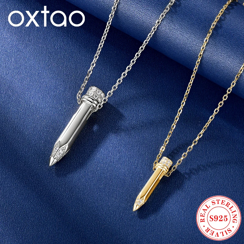 OXTAO 925 Sterling Silver Luxury Pencial Necklace for Women Men Plated 18k White Gold D VVS1 Moissanite Couple Necklace Jewelry
OXTAO 925 Sterling Silver Luxury Pencial Necklace for Women Men Plated 18k White Gold D VVS1 Moissanite Couple Necklace Jewelry