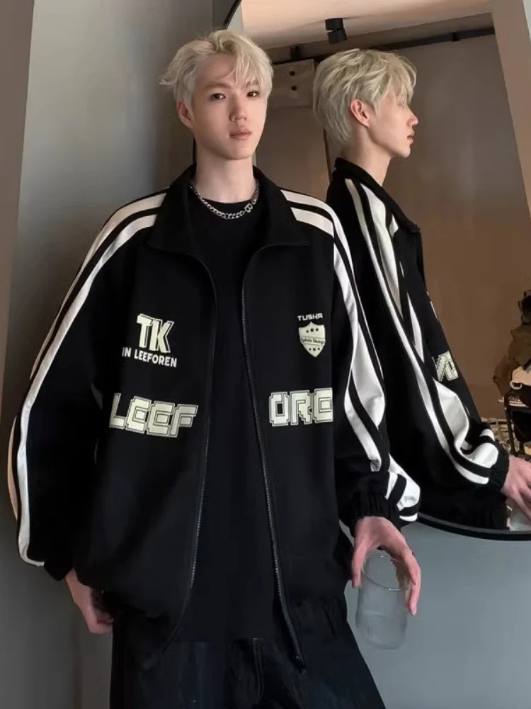 Youth Casual Sport Jaet Men's Spring Autumn 2024 New Sle American Retro Side Stripe Stand Collar Top Windproof Long Sv...
Youth Casual Sport Jaet Men's Spring Autumn 2024 New Sle American Retro Side Stripe Stand Collar Top Windproof Long Sv...