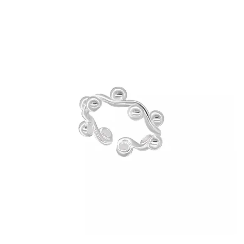 S925 Sterling Silver Ring Women's Round Beads Wave Adjustable Fashion Jewelry Couple Gift
S925 Sterling Silver Ring Women's Round Beads Wave Adjustable Fashion Jewelry Couple Gift