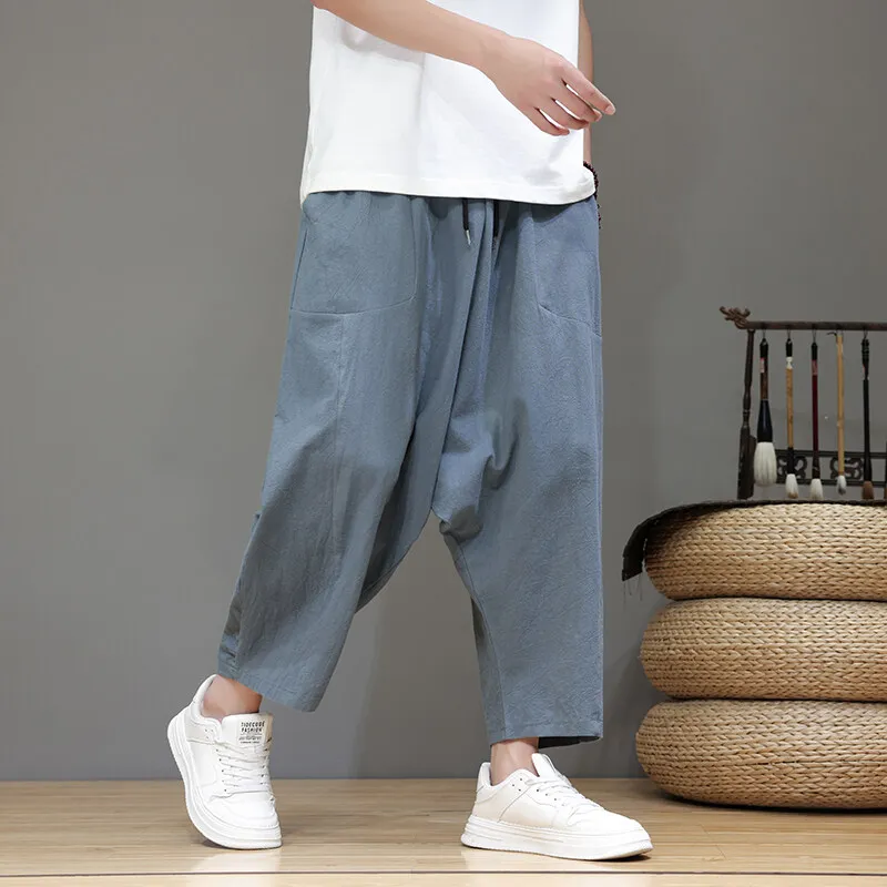 2025 Chinese Style Men Solid Color Harem Pants Fashion Oversized Wide Leg Pants Women Casual Loose Crotch Hip-Hop Trousers
2025 Chinese Style Men Solid Color Harem Pants Fashion Oversized Wide Leg Pants Women Casual Loose Crotch Hip-Hop Trousers