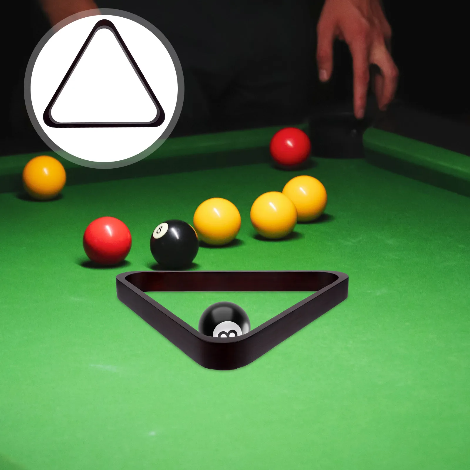 Wooden Billiard Rack Triangle Pool Ball Frame Sturdy Lightweight For All Ages Retro Style Billiards Accessories Tripod Snooker 
Wooden Billiard Rack Triangle Pool Ball Frame Sturdy Lightweight For All Ages Retro Style Billiards Accessories Tripod Snooker