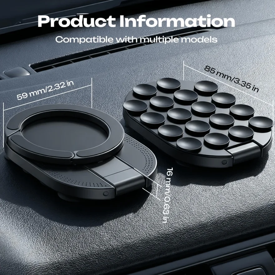 New Suction Mount Magnetic Phone Holder Rotatable Wall Mountable Cell Phone Holder Foldable 3-in-1 Desktop Stand for Video Shots
New Suction Mount Magnetic Phone Holder Rotatable Wall Mountable Cell Phone Holder Foldable 3-in-1 Desktop Stand for Video Shots