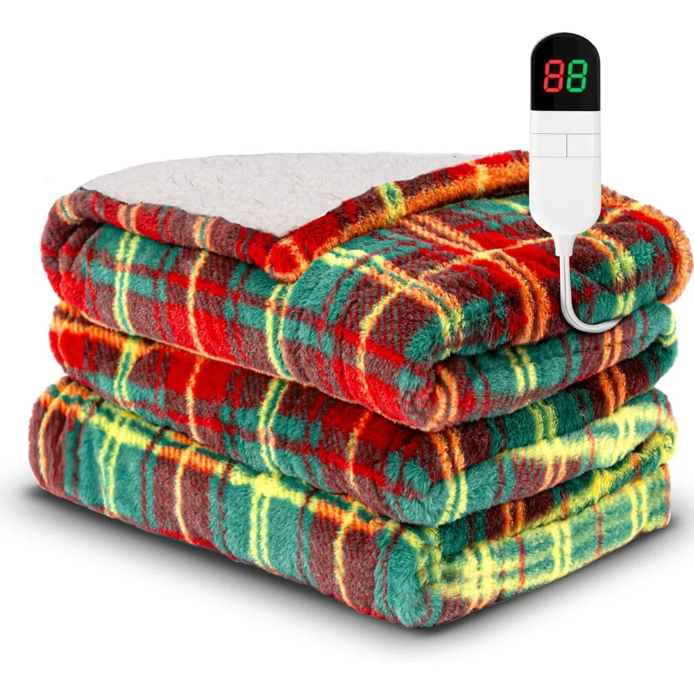 Artificial Fur Sherpa Electric Blanket with 8 Heating Levels and 8-Hour Automatic Shutdown, Overheating Protection
Artificial Fur Sherpa Electric Blanket with 8 Heating Levels and 8-Hour Automatic Shutdown, Overheating Protection