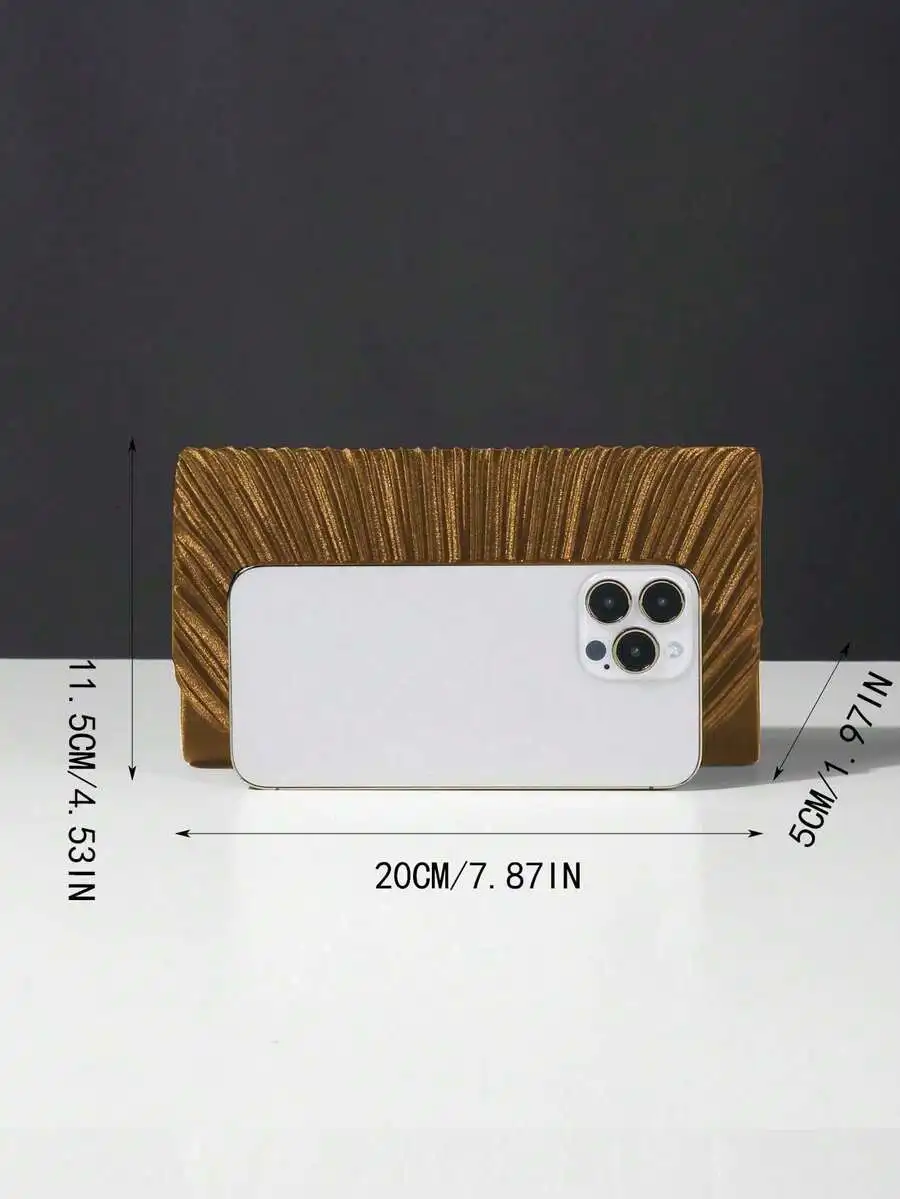 Elegant Pleated Evening Clutch Bag For Women Envelope Style Solid Color Wedding Party Accessory
Elegant Pleated Evening Clutch Bag For Women Envelope Style Solid Color Wedding Party Accessory