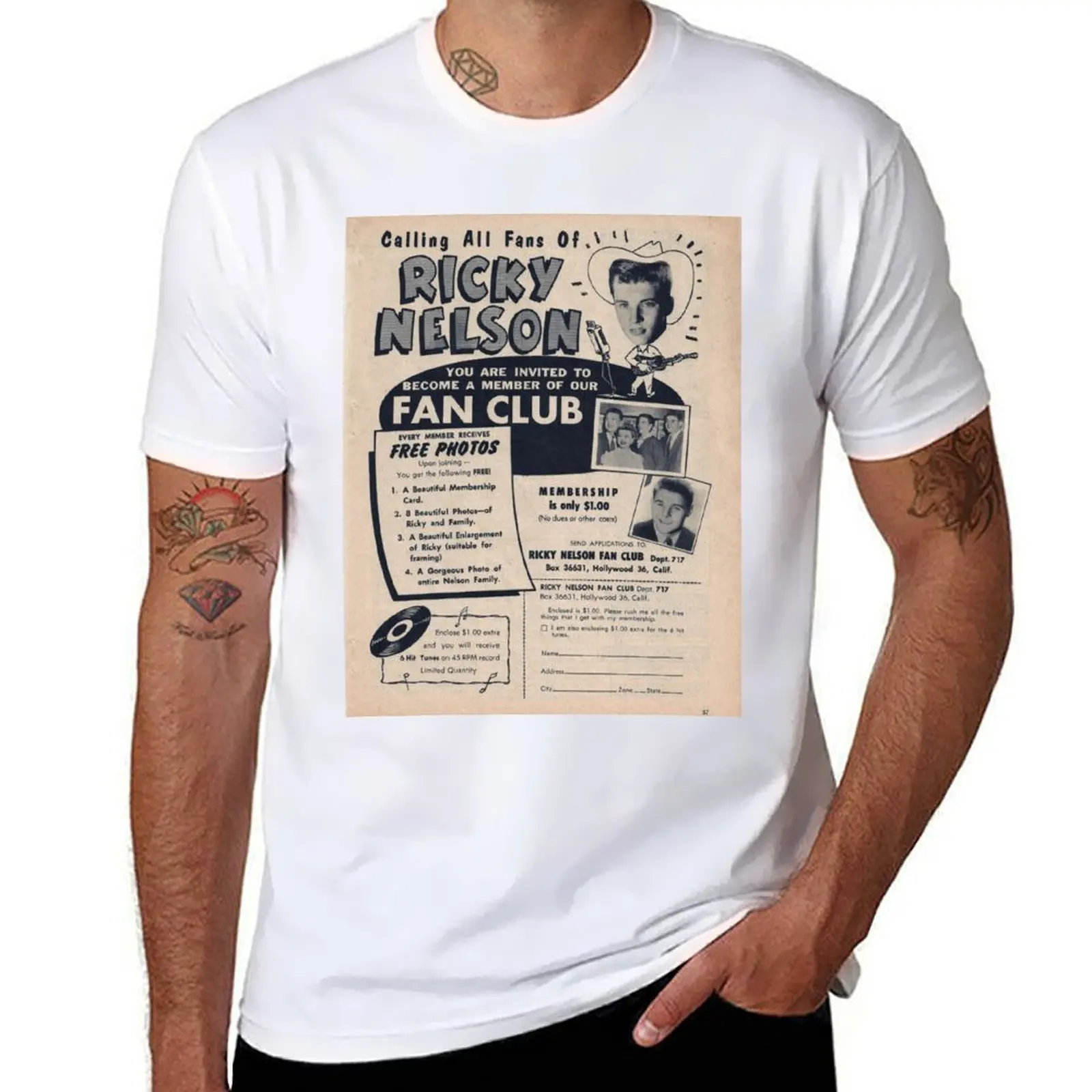 Ricky Nelson Fan Club T-Shirt man t shirts for men t shirt custom print T-Shirt
Ricky Nelson Fan Club T-Shirt man t shirts for men t shirt custom print T-Shirt