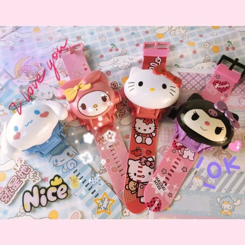 Hello Kitty Cat Projection Watch Children's Cartoon Electronic Watch Boys and Girls Kuromi Toy Watch Bracelet Children's Gift
Hello Kitty Cat Projection Watch Children's Cartoon Electronic Watch Boys and Girls Kuromi Toy Watch Bracelet Children's Gift