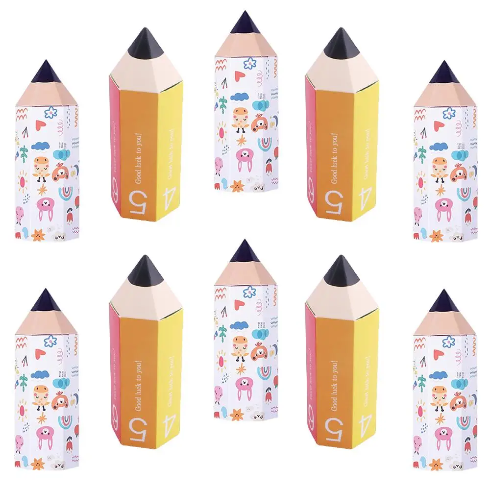 10 Pcs Candy Box Gift Treat Boxes Packaging Pencil Shaped Paper Party Supplies Favor Cartoon Design Safe Quality Christmas
10 Pcs Candy Box Gift Treat Boxes Packaging Pencil Shaped Paper Party Supplies Favor Cartoon Design Safe Quality Christmas