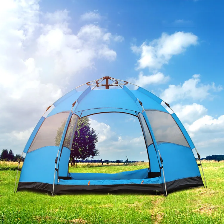 # Y Fully Automatic Quick Opening Double Layered 3-5 PersonHexagonal Tent For Qutdoor Camping Rain Proof Tent
# Y Fully Automatic Quick Opening Double Layered 3-5 PersonHexagonal Tent For Qutdoor Camping Rain Proof Tent