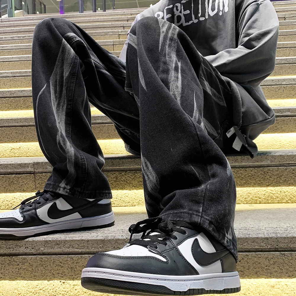 Trendy Ulzzang Men's Jeans Vintage Dyed Straight Leg Denim Pants Spring Autumn High Street American Vibe Sle Long Trousers
Trendy Ulzzang Men's Jeans Vintage Dyed Straight Leg Denim Pants Spring Autumn High Street American Vibe Sle Long Trousers