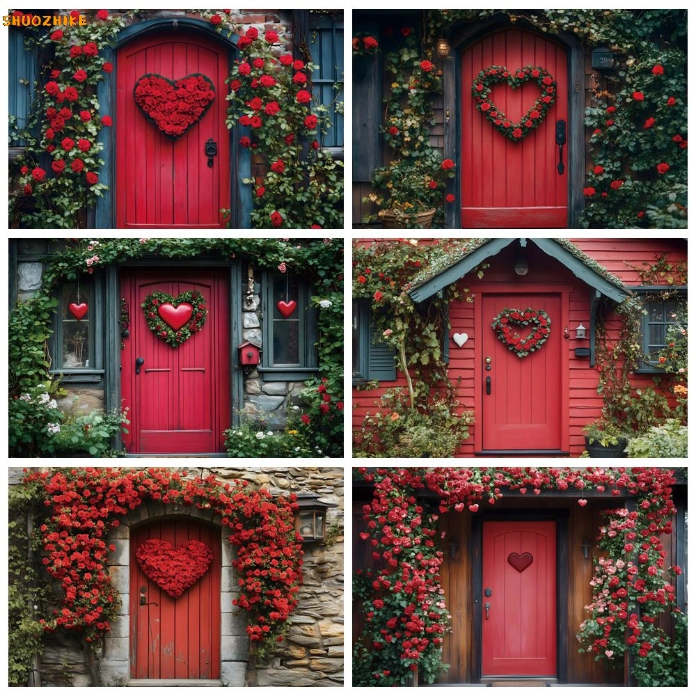 Romantic Valentine‘s Day Backdrop Flower Red Love Heart House Wooden Door Couple Portrait Wedding Party Photography Background
Romantic Valentine‘s Day Backdrop Flower Red Love Heart House Wooden Door Couple Portrait Wedding Party Photography Background