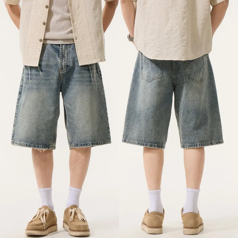 2026 Men's High Street Lightning Print Denim Shorts Summer Hip Hop Loose Wide Leg Straight Knee-Length Casual Shorts
2026 Men's High Street Lightning Print Denim Shorts Summer Hip Hop Loose Wide Leg Straight Knee-Length Casual Shorts