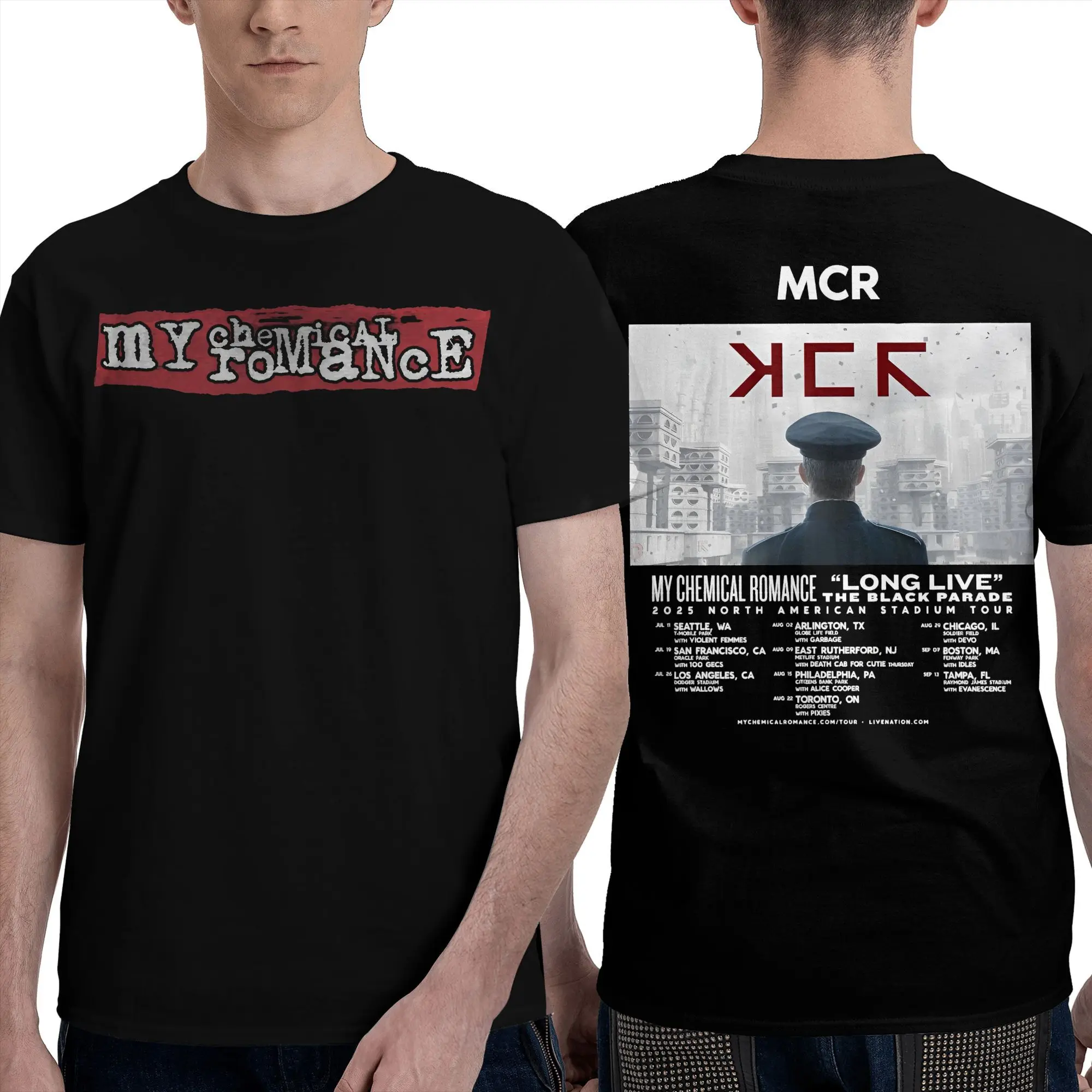 Летняя мужская и женская футболка NO WAY NO WAY My Chemical Romance, одежда 2025 года, музыкальный тур, футболка из 100% хлопка, футболки для отдыха
Летняя мужская и женская футболка NO WAY NO WAY My Chemical Romance, одежда 2025 года, музыкальный тур, футболка из 100% хлопка, футболки для отдыха