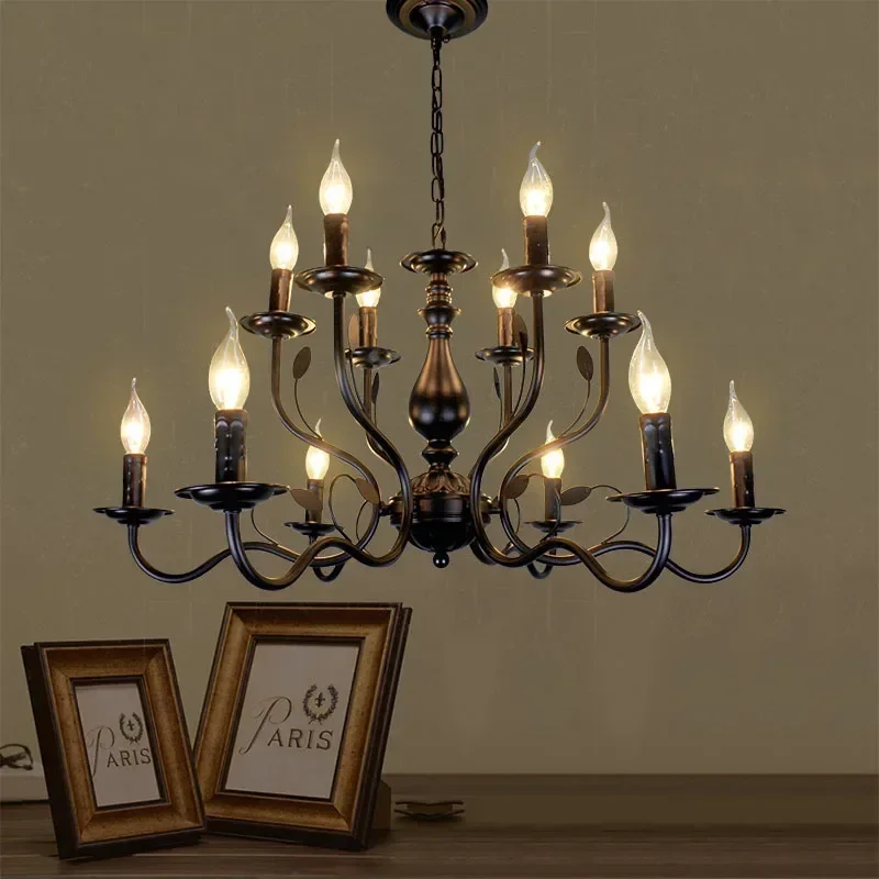 Chandelier American vintage coffee shop living Restaurant new two-storey commercial Industrial wind candle light
Chandelier American vintage coffee shop living Restaurant new two-storey commercial Industrial wind candle light