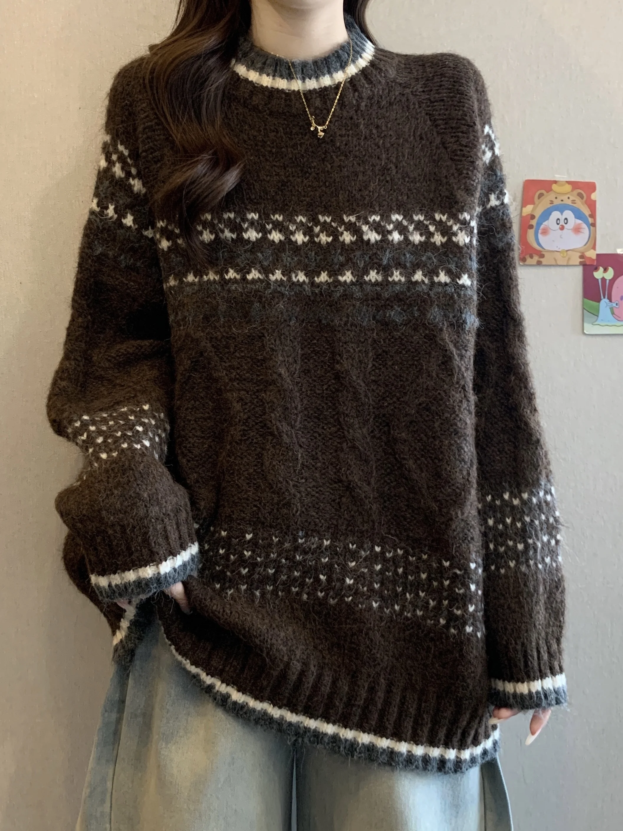 plus Size Women's Fair Isle Pattern Knit Sweater round Ne Pullover Thiened Casual Sle Cotton Polyester Blend Autumn Wear
plus Size Women's Fair Isle Pattern Knit Sweater round Ne Pullover Thiened Casual Sle Cotton Polyester Blend Autumn Wear