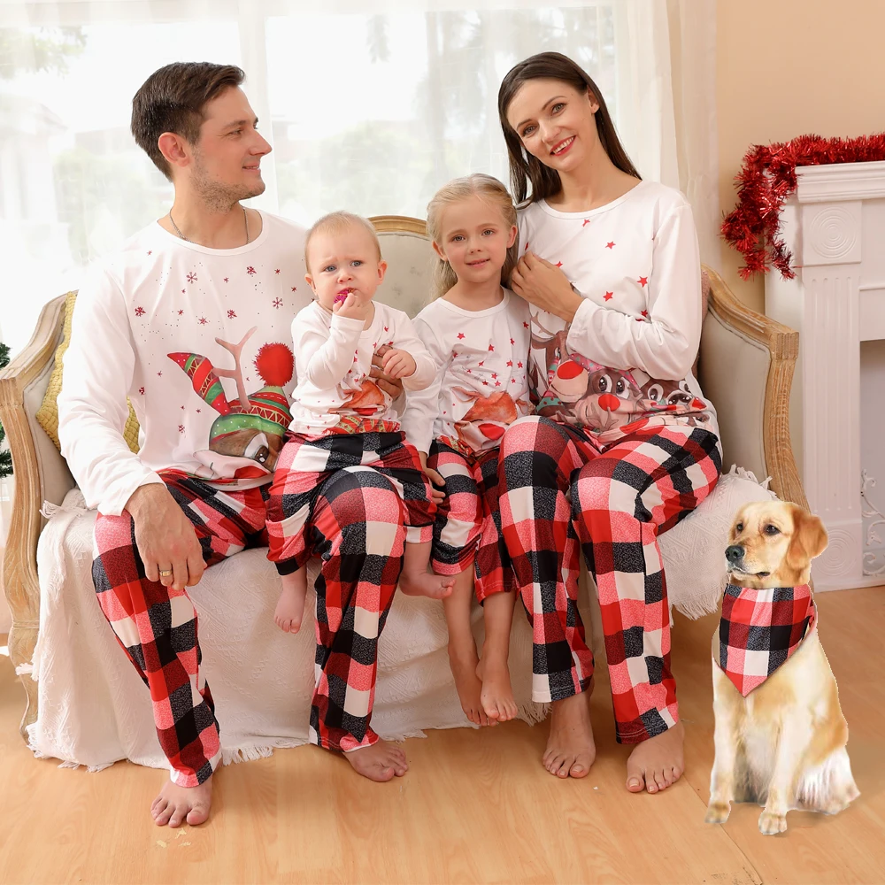 2024 New Family Christmas Matching Outfits Cute Elk Print Adults Kids Pajamas Set Baby Romper Dog Scarf Xmas Family Look Pyjamas
2024 New Family Christmas Matching Outfits Cute Elk Print Adults Kids Pajamas Set Baby Romper Dog Scarf Xmas Family Look Pyjamas